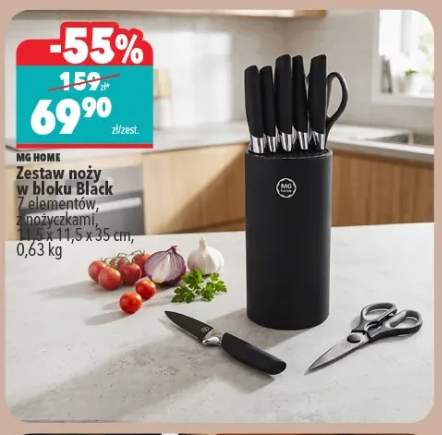 Zestaw noży w bloku MG Home Black