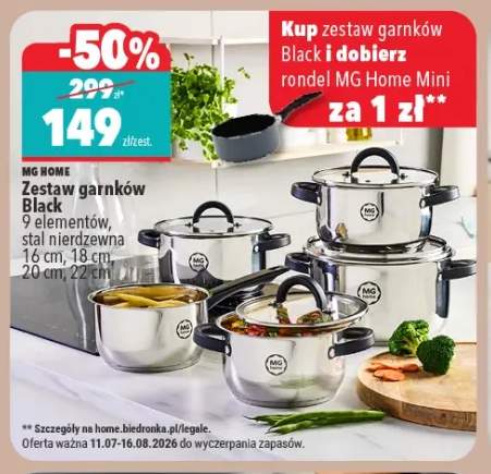 Zestaw garnków MG Home Black