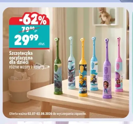 Szczoteczka oscylacyjna dla dzieci