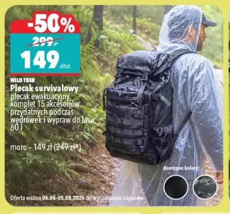 Plecak survivalowy Wild Trek 60 l