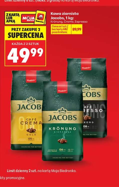 Kawa ziarnista Jacobs Café Crema Gold +1 wariant