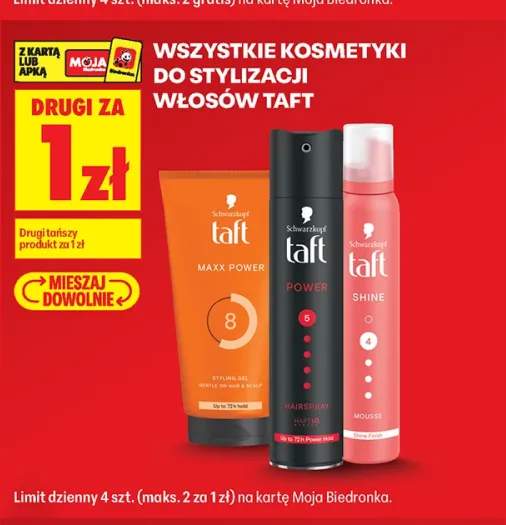 Żel do stylizacji włosów Taft Maxx Power +2 warianty