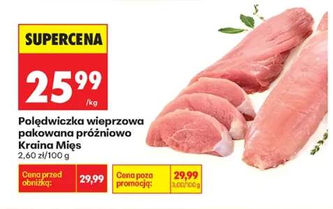 Polędwiczka wieprzowa pakowana próżniowo Kraina Mięs