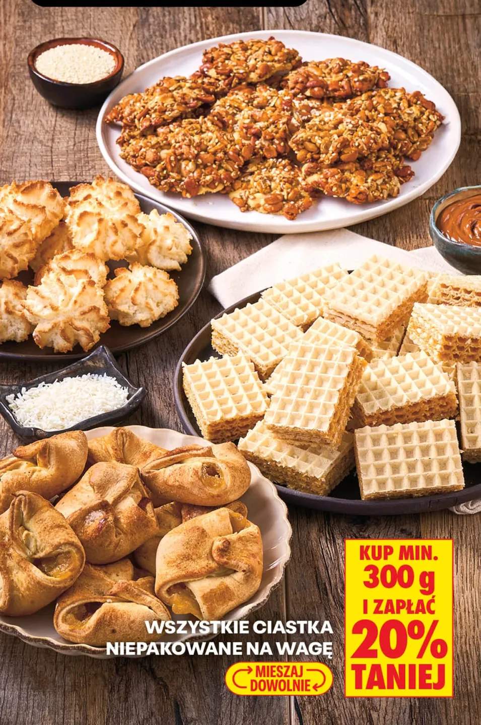 Ciastka niepakowane na wagę +4 warianty