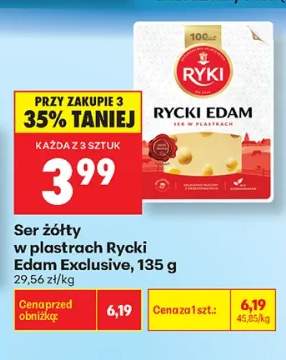 Ser żółty w plastrach Rycki Edam Exclusive
