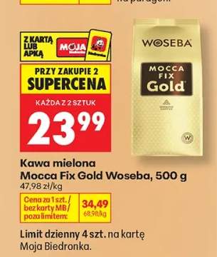 Kawa mielona Woseba Mocca Fix Gold