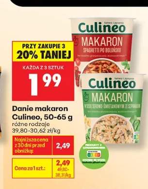 Danie makaron Culineo spaghetti po bolońsku +1 wariant