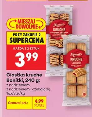 Ciastka kruche Bonitki z nadzieniem +1 wariant