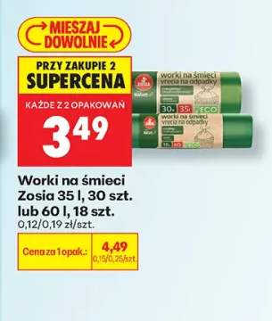 Worki na śmieci Zosia 35 l +1 wariant