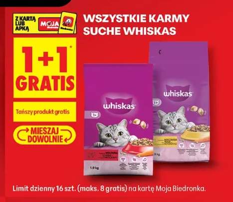 Karma dla kota sucha Whiskas z wołowiną +1 wariant