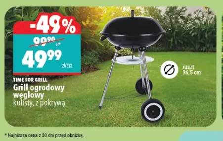 Grill ogrodowy węglowy kulisty z pokrywą Time For Grill