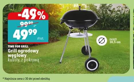 Grill ogrodowy węglowy kulisty z pokrywą Time For Grill
