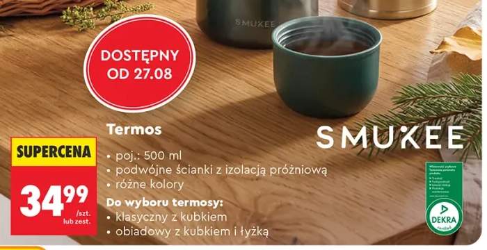 Termos klasyczny z kubkiem Smukee +1 wariant