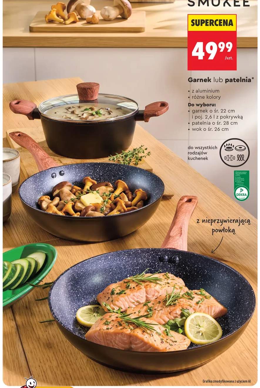 Garnek z pokrywką Smukee 22 cm 2,6 l +2 warianty