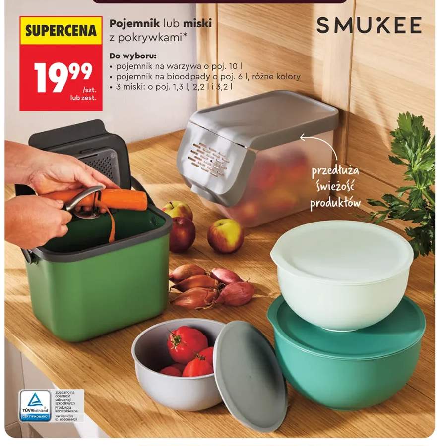 Pojemnik na bioodpady Smukee +2 warianty