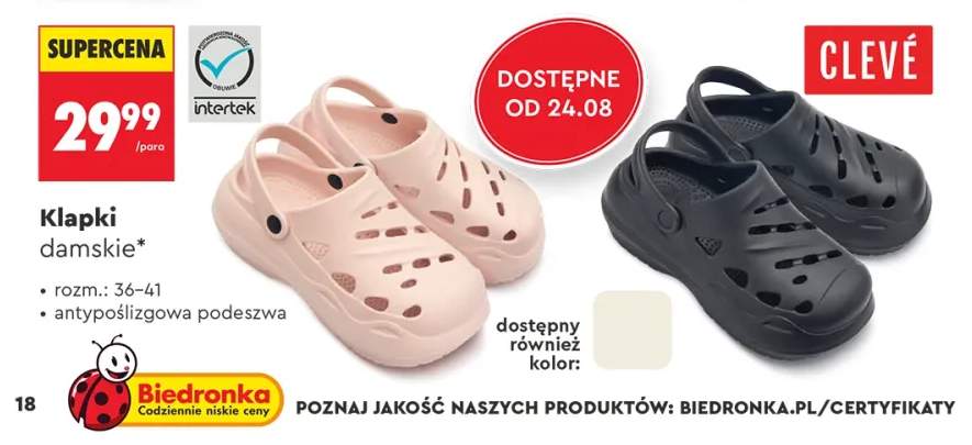 Klapki damskie Clevé