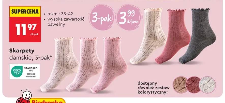 Skarpety damskie 3-pak