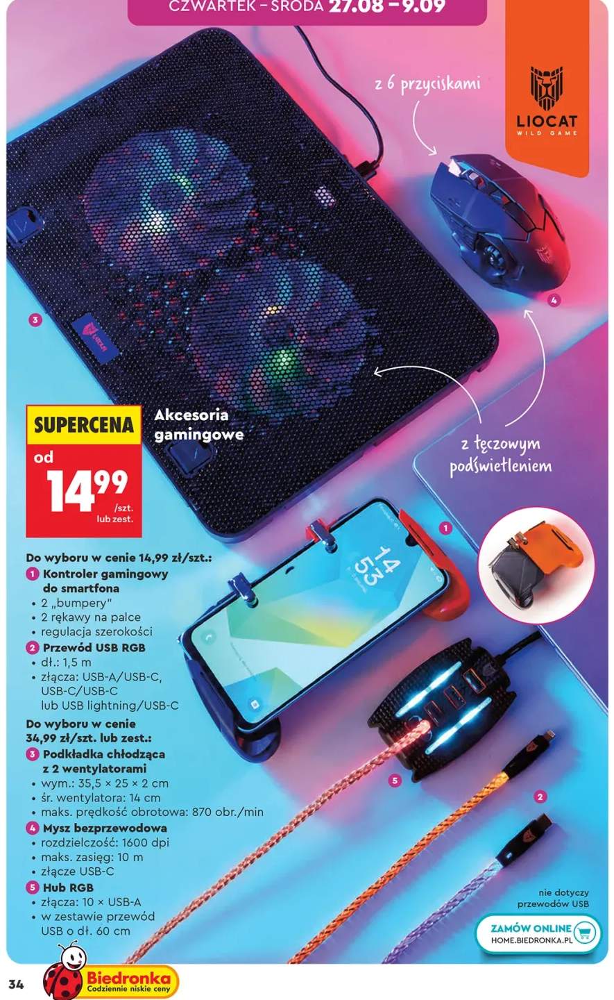 Kontroler gamingowy do smartfona Liocat +4 warianty