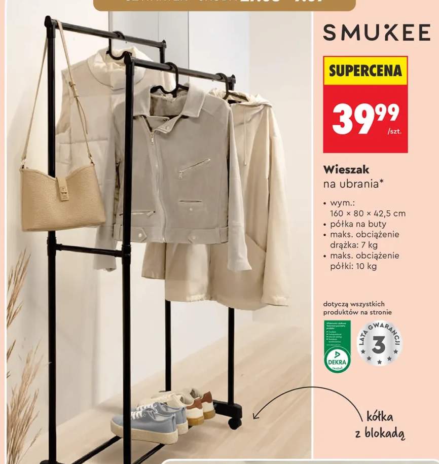 Wieszak na ubrania Smukee