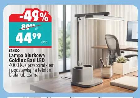 Lampa biurkowa Sanico Goldlux Bari LED biała +1 wariant