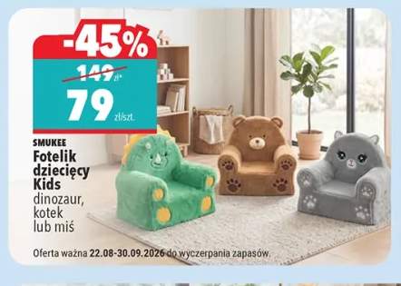 Fotelik dziecięcy Smukee Kids dinozaur +2 warianty