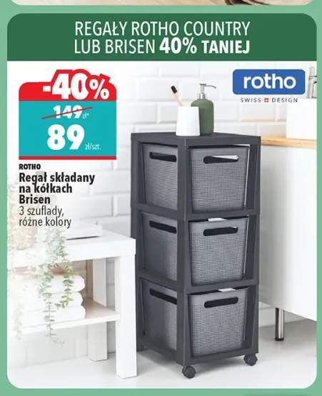 Regał składany na kółkach Rotho Brisen