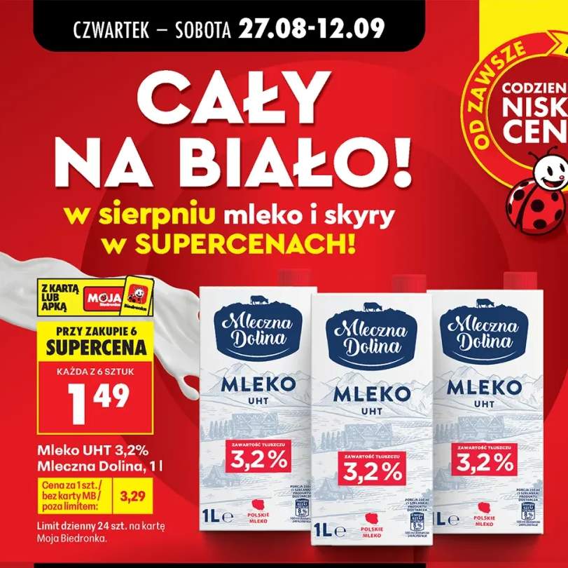 Mleko UHT Mleczna Dolina 3,2%