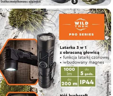 Latarka 3 w 1 z obracaną głowicą Wild Trek
