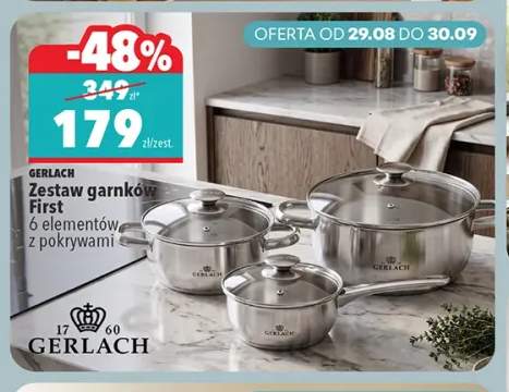 Zestaw garnków First 6 elementów Gerlach z pokrywami