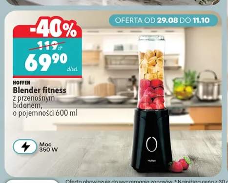Blender fitness Hoffen z przenośnym bidonem 600 ml