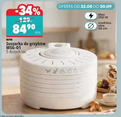 Suszarka do grzybów Mpm MSG-01 5 dużych tac