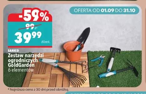 Zestaw narzędzi ogrodniczych Sanico GoldGarden 6 elementów
