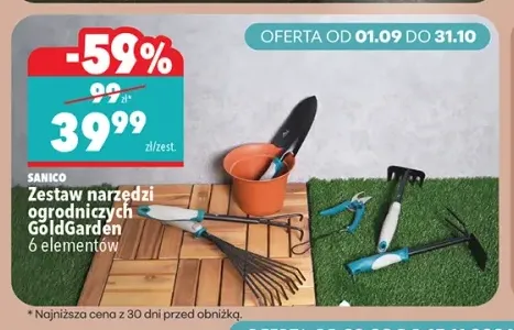 Zestaw narzędzi ogrodniczych Sanico GoldGarden 6 elementów