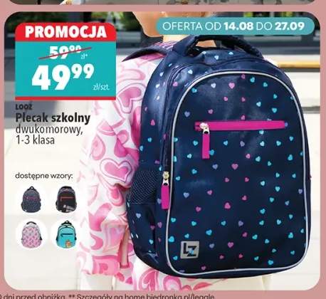 Plecak szkolny dwukomorowy Looż 1-3 klasa