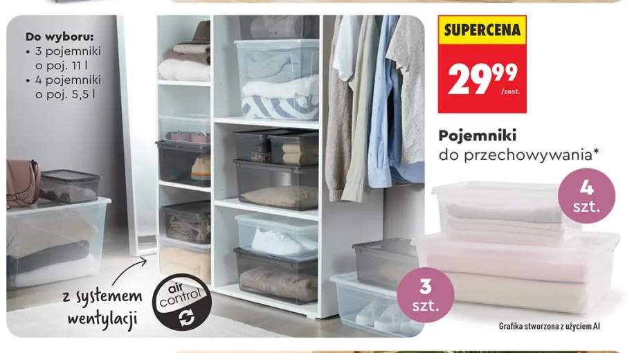 Pojemniki do przechowywania 11 l 3-pak +1 wariant
