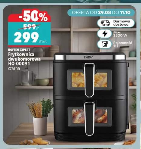 Frytkownica dwukomorowa Hoffen Expert HO-00091 czarna
