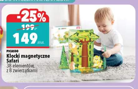 Klocki magnetyczne Safari Picasso 38 elementów