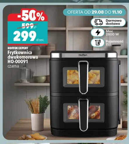 Frytkownica dwukomorowa Hoffen Expert HO-00091 czarna