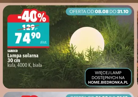 Lampa solarna Sanico 30 cm