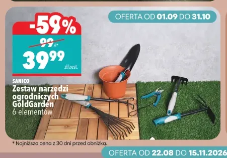 Zestaw narzędzi ogrodniczych Sanico GoldGarden