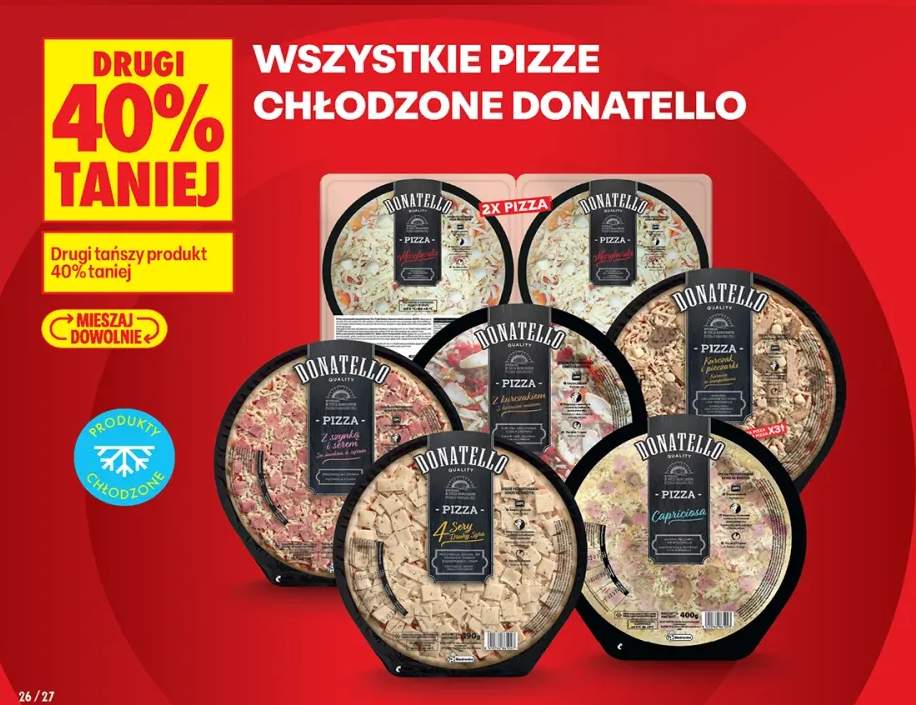 Pizze chłodzone Donatello +6 wariantów