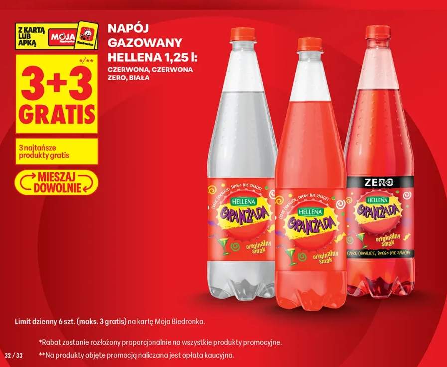 Napój gazowany Hellena czerwona +2 warianty