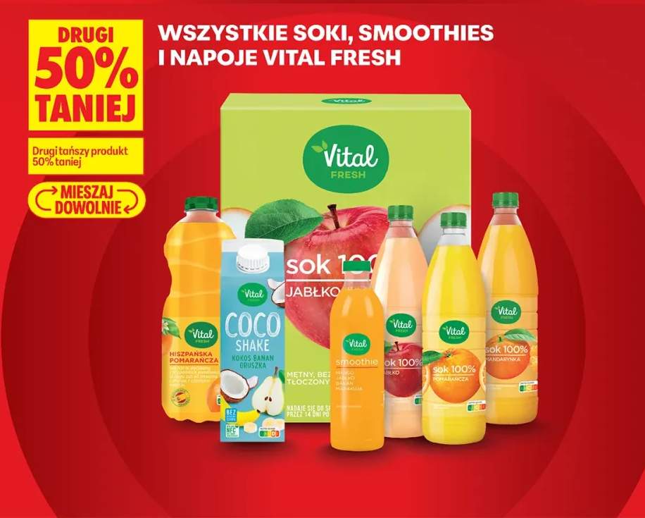 Soki, smoothies i napoje Vital Fresh +7 wariantów