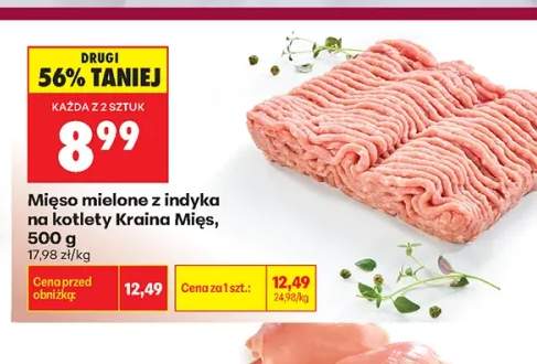 Mięso mielone z indyka na kotlety Kraina Mięs