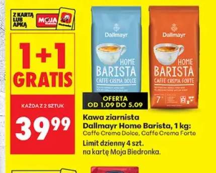 Kawa ziarnista Dallmayr Home Barista Caffe Crema Forte +1 wariant
