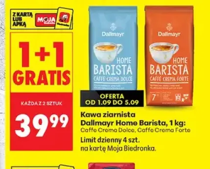 Kawa ziarnista Dallmayr Home Barista Caffe Crema Forte +1 wariant