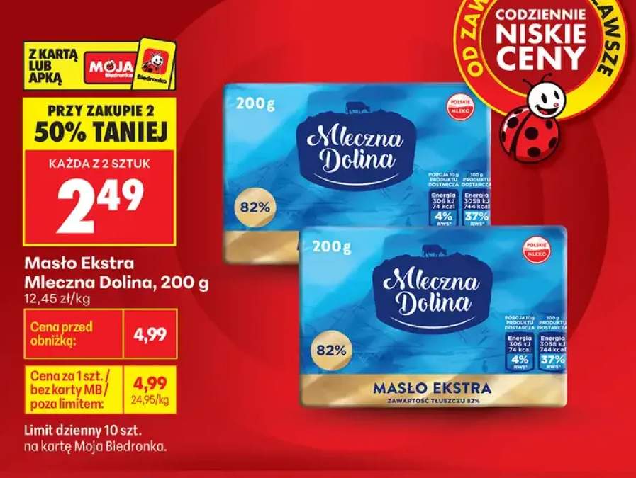 Masło ekstra Mleczna Dolina