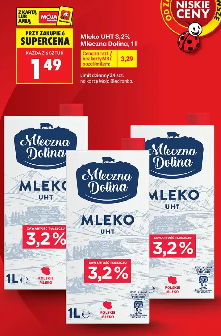 Mleko UHT Mleczna Dolina 3,2%