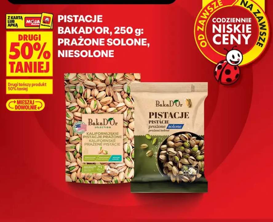 Pistacje prażone solone BakaD'Or +1 wariant