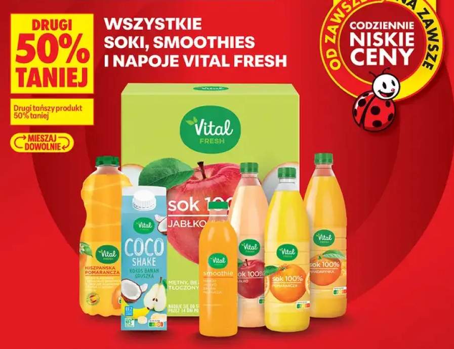 Soki, smoothies i napoje Vital Fresh +7 wariantów
